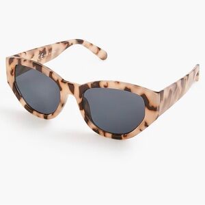 New J Crew Blonde Tortoise Shell Cat-Eye Chunky Frame Sunglasses